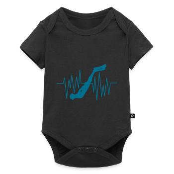 Freediving Heartbeat Freediver Apnea Divers - Baby Premium short-sleeve bodysuit - black - Front