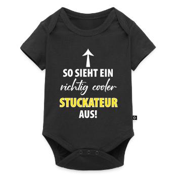 Stuckateur Gipser Stukkateur Verputzer Geschenk - Baby Premium Kurzarmbody - Schwarz - Vorne