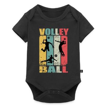 Retro Volleyball Beach Volleyball Volleyball Player - Baby Premium short-sleeve bodysuit - black - Front