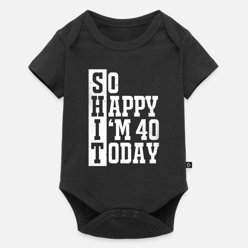 40. Geburtstag - Baby Premium Kurzarmbody - Schwarz
