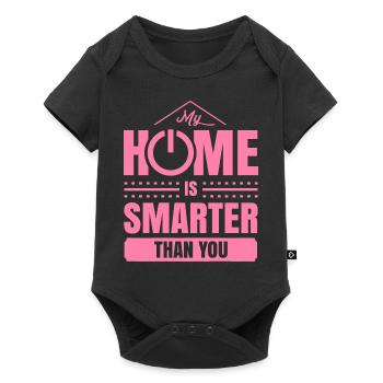 My house is smarter than you Smart Smart Home - Baby Premium short-sleeve bodysuit - black - Front