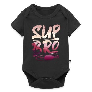 SUP Paddleboard Girl Sup Bro - Baby Premium Kurzarmbody - Schwarz - Vorne