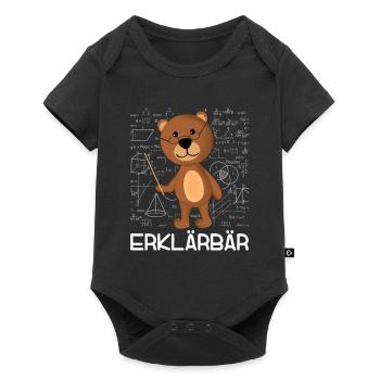 Lehrer Lehrerin Nachhilfe Lehramt Erklärbär - Baby Premium Kurzarmbody - Schwarz - Vorne