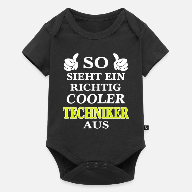 SO SIEHT EIN RICHTIG COOLER TECHNIKER AUS - Baby Premium Kurzarmbody - Schwarz