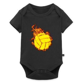 Feu Volley-ball - Body à manches courtes Premium Bébé - noir - Devant