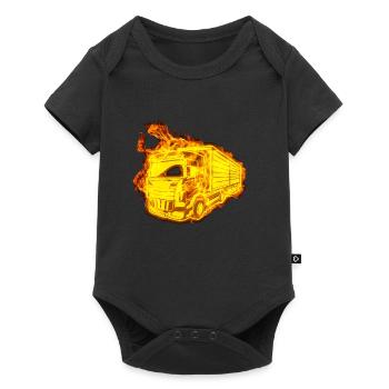 Fire Truck Driver Trucker - Baby Premium short-sleeve bodysuit - black - Front