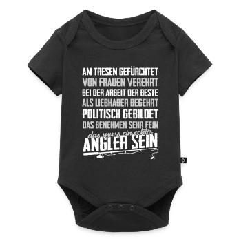 Angler - Baby Premium Kurzarmbody - Schwarz - Vorne