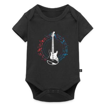 Electric Guitar Instrument Musical Note Guitarist Guitar - Baby Premium short-sleeve bodysuit - black - Front