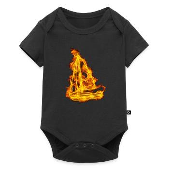 Fire Sailing Boat - Baby Premium short-sleeve bodysuit - black - Front