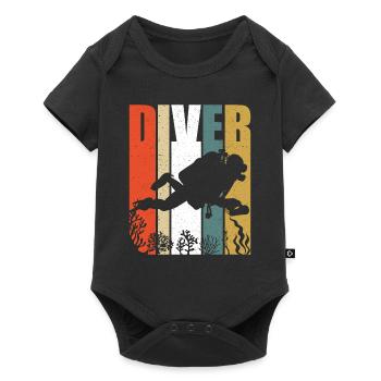 Scuba Diving Vintage Retro Diver - Body à manches courtes Premium Bébé - noir - Devant