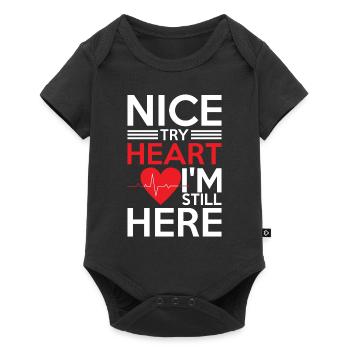 Open Heart Surgery Recovery Gifts & Apparal - Baby Premium short-sleeve bodysuit - black - Front