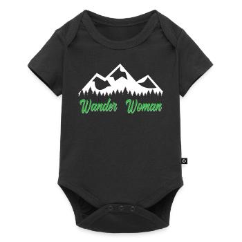 Hiking Woman Saying Mountains Nature Hobby Hiking - Baby Premium short-sleeve bodysuit - black - Front