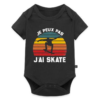 Cadeau Je Peux Pas J'ai Skate - Body à manches courtes Premium Bébé - noir - Devant