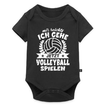 Volleyball Mir Reicht's Ich Geh Volleyball Spielen - Baby Premium Kurzarmbody - Schwarz - Vorne