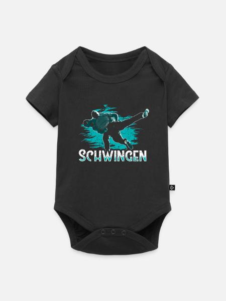 Schwingen Schweiz Sport - Baby Premium Kurzarmbody - Schwarz