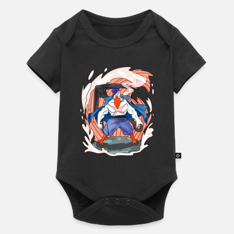Möwe mit Anker - Baby Premium Kurzarmbody - Schwarz