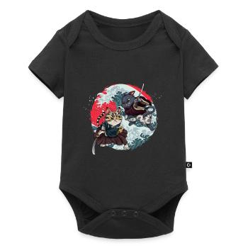 Samurai Cats Kendo Ninja Japan Katana Sinobi Gift - Baby Premium short-sleeve bodysuit - black - Front