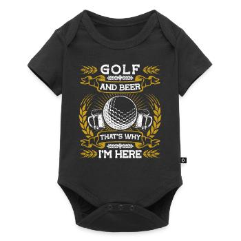 Golf Golfer Golfer Golfer Golf Course - Baby Premium short-sleeve bodysuit - black - Front