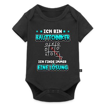 Ich bin Bautechniker ich finde immer eine Lösung - Baby Premium Kurzarmbody - Schwarz - Vorne