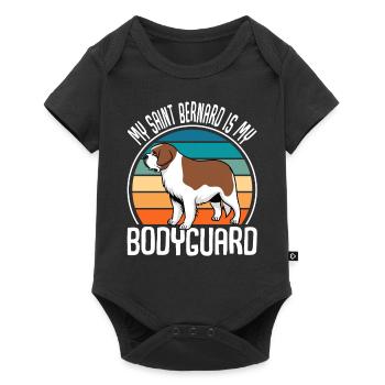 My Saint Bernard Is My Bodyguard St. Bernard Dog - Baby Premium short-sleeve bodysuit - black - Front