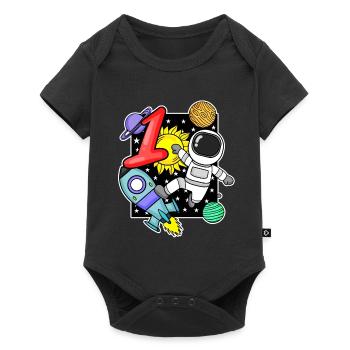 1 years astronaut boy 1st birthday gift - Baby Premium short-sleeve bodysuit - black - Front