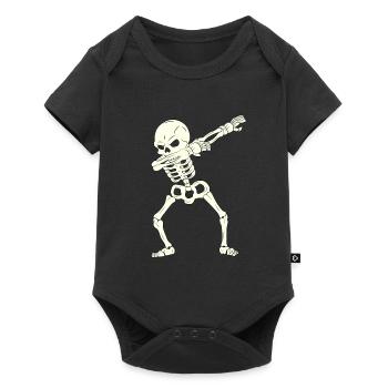 Squelette de dabbing Halloween 2021 Enfants Rapide - Body à manches courtes Premium Bébé - noir - Devant