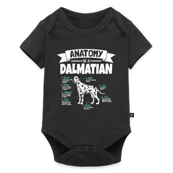 Anatomie von einem Dalmatiner - Baby Premium Kurzarmbody - Schwarz - Vorne