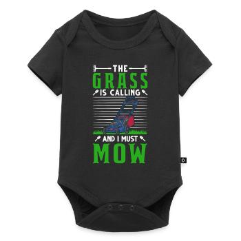The grass is calling and I must mow tondeuse - Body à manches courtes Premium Bébé - noir - Devant