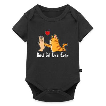 Best Cat Dad Ever - Baby Premium short-sleeve bodysuit - black - Front