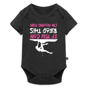 Rock Climbing Climber Girl You Can - Body à manches courtes Premium Bébé - noir - Devant