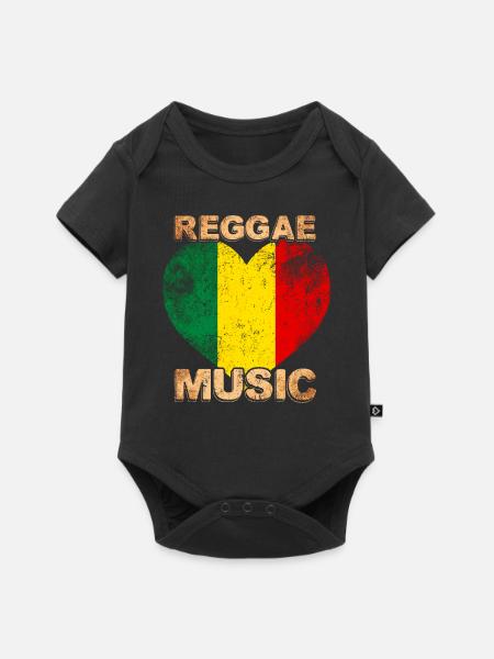 Reggae Musik - Baby Premium Kurzarmbody - Schwarz