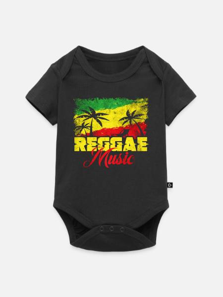 Reggae Musik - Baby Premium Kurzarmbody - Schwarz