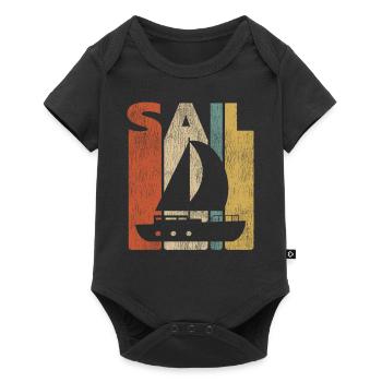 Sail Sailboat Vintage Retro - Body à manches courtes Premium Bébé - noir - Devant