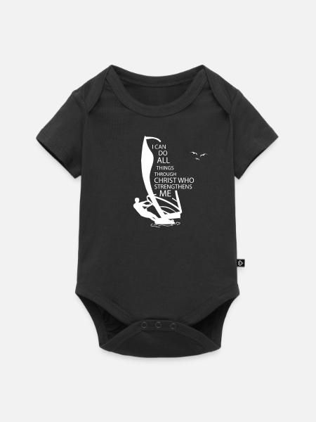 Windsurfing Segel Surfbrett Windsurfen - Baby Premium Kurzarmbody - Schwarz