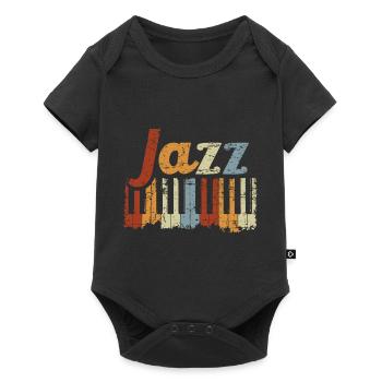Vintage Piano Musical Instrument Jazz Music - Baby Premium short-sleeve bodysuit - black - Front