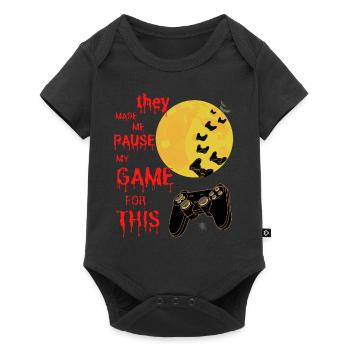 conception de joueurs d’Halloween. Maillot de nerd du jeu - Body à manches courtes Premium Bébé - noir - Devant