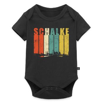 Gelsenkirchen Schalke Ruhrpott Ruhrgebiet Retro - Baby Premium Kurzarmbody - Schwarz - Vorne