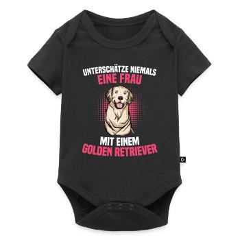 Golden-Retriever | Golden Retriever - Baby Premium Kurzarmbody - Schwarz - Vorne