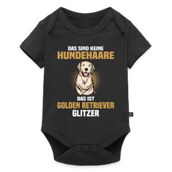 Golden-Retriever | Golden Retriever - Baby Premium Kurzarmbody - Schwarz - Vorne