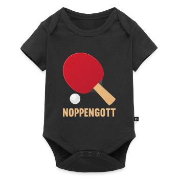 Tischtennis Spieler Spielerin Noppengott - Baby Premium Kurzarmbody - Schwarz - Vorne
