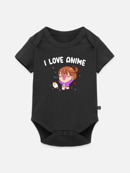 Anime - Baby Premium Kurzarmbody - Schwarz