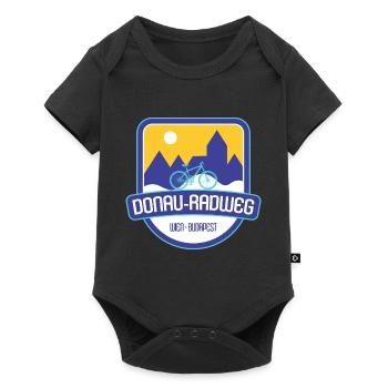 Donau-Radweg - Wien - Budapest - Baby Premium Kurzarmbody - Schwarz - Vorne