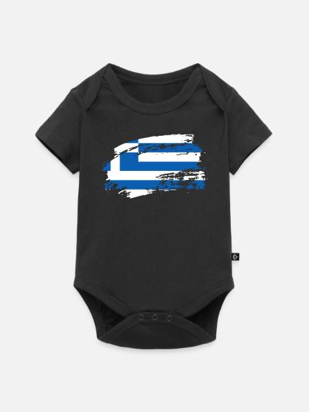 greece greece - Baby Premium Kurzarmbody - Schwarz