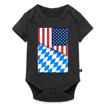 USA Bavaria Bavarian Flag Dual Citizen American - Baby Premium short-sleeve bodysuit - black - Front
