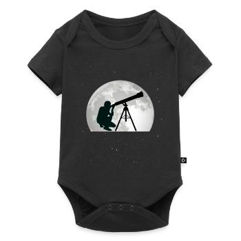 Astronomie Lune Télescope Astrophysique - Body à manches courtes Premium Bébé - noir - Devant