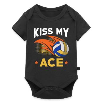 Volley-ball Kiss my Ace - Body à manches courtes Premium Bébé - noir - Devant