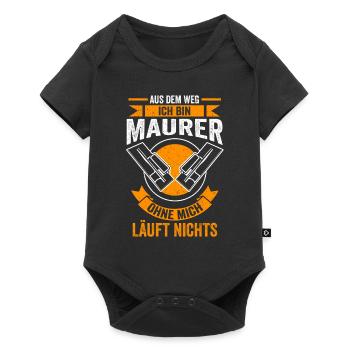 Maurer Baustelle Handwerker - Baby Premium Kurzarmbody - Schwarz - Vorne
