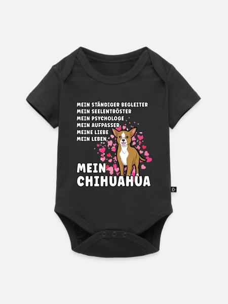 Mein Chihuahua Hundehalter Hundeliebhaber - Baby Premium Kurzarmbody - Schwarz