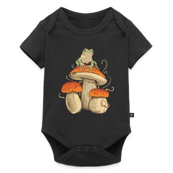 Mushroom Mushroom Picker Mushrooms Frog Mushroom Seeker Nature - Baby Premium short-sleeve bodysuit - black - Front
