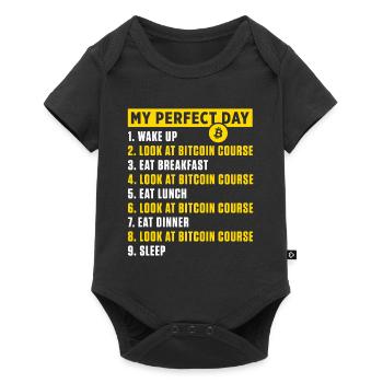 Perfect Day Bitcoin Course BTC Cryptocurrency Gift - Baby Premium short-sleeve bodysuit - black - Front